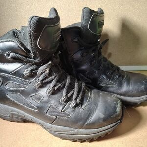 Reebok Rapid Response RB 6" Stealth Boot Comp Toe Side Zipper Men 9.5 Womens 11